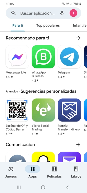 Seleccione la barra de Búsqueda