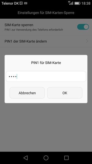 Geben Sie Ihre Alte PIN für SIM-Karte ein und wählen Sie OK