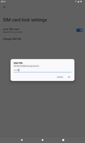 Enter your Old SIM PIN and select OK