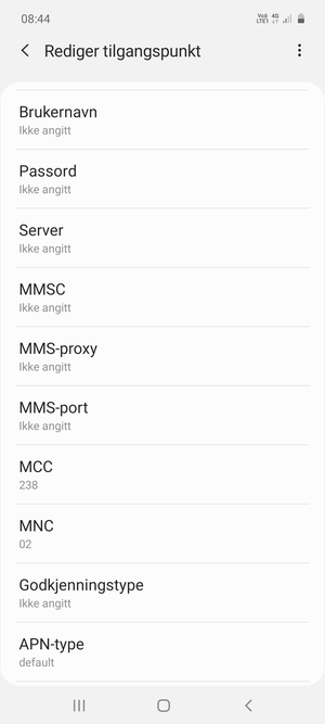 Bla ned og skriv inn MMS-informasjon