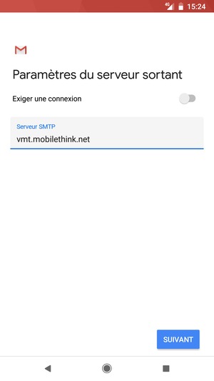 Désactiver le Exiger une connexion et sélectionner SUIVANT