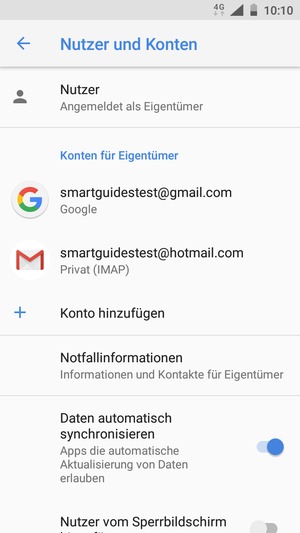 Wählen Sie Ihr Google Konto