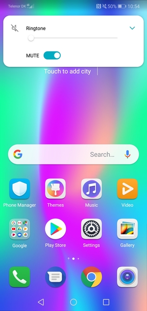 Select MUTE for silent mode