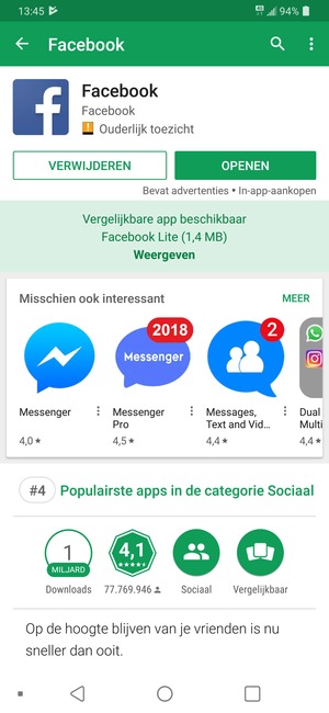 Selecteer OPENEN
