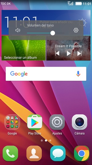 Continúe presionando para ajustar el volumen hasta el nivel requerido