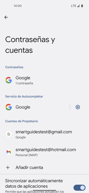 Seleccione su cuenta Google
