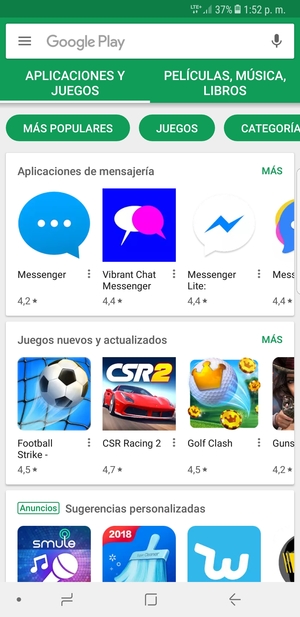 Seleccione la barra de Búsqueda