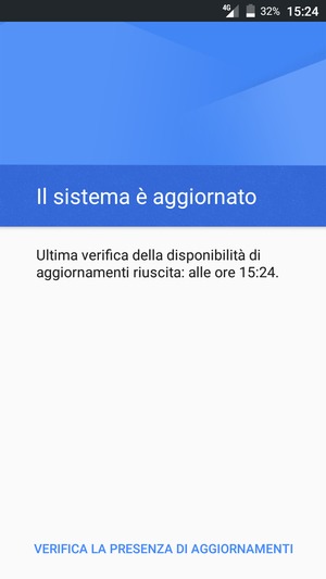 Se il tuo telefono è aggiornato, vedrai la seguente schermata