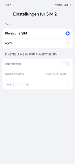 Wählen Sie eSIM
