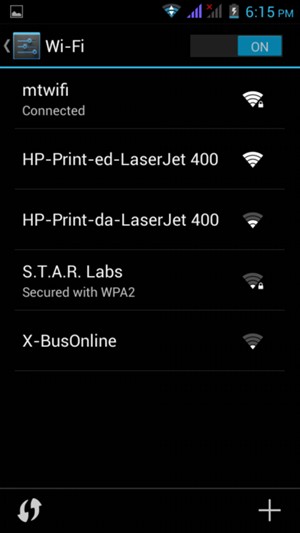 You are now connected to the Wi-Fi network