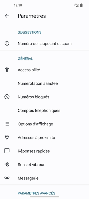 Sélectionnez Messagerie