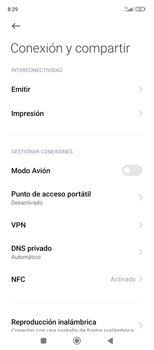 Seleccione Punto de acceso portátil