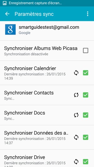 Vos informations seront synchronisées