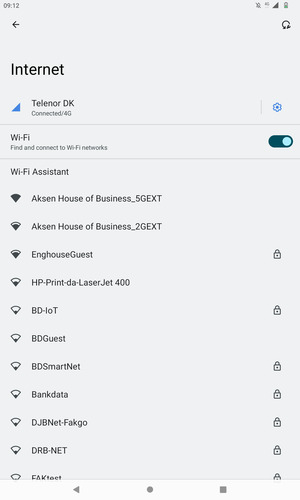 Select the wireless network you want to connect to
