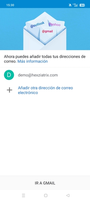 Seleccione IR A GMAIL