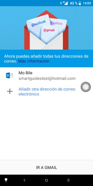 Seleccione IR A GMAIL