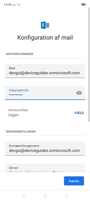 Indtast din adgangskode