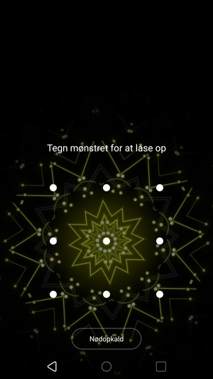 Din telefon er nu sikret med en skærmlås