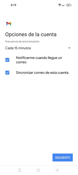 Seleccione SIGUIENTE