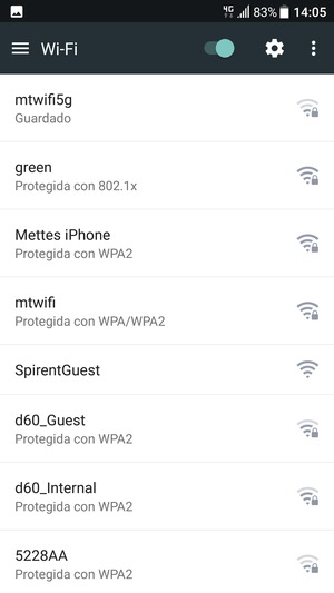 Seleccione la red inalámbrica a la que desea conectarse
