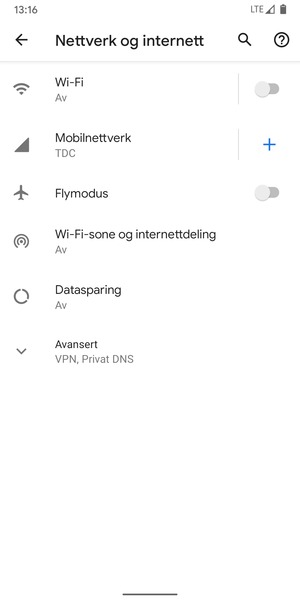 Velg Mobilnettverk