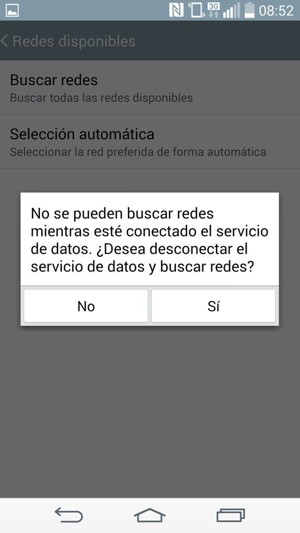 Seleccione Sí