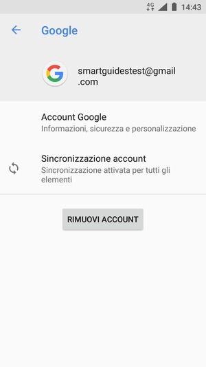 Seleziona Sincronizzazione account