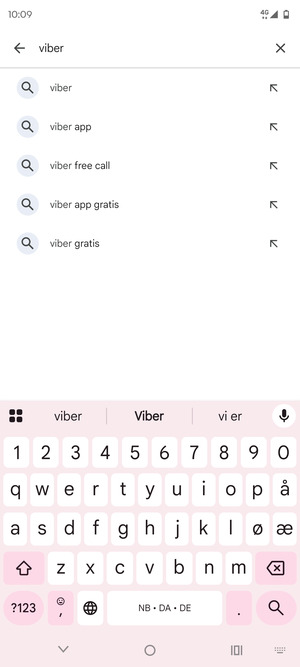 Skriv inn applikasjonsnavnet og velg Søk