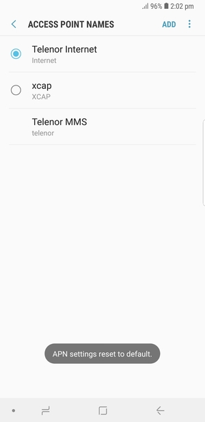 Select ADD