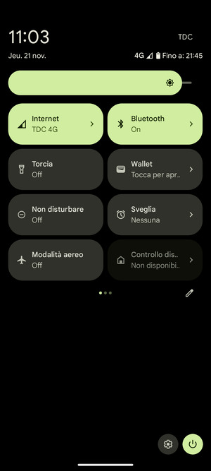 Seleziona Bluetooth