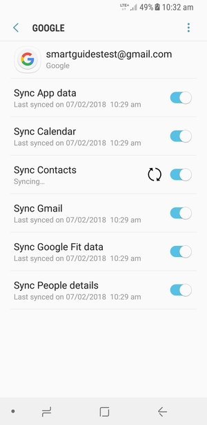 Your contacts from Google will now be synced to your Galaxy