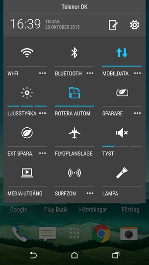 Välj TYST för att byta till vibrationsläge