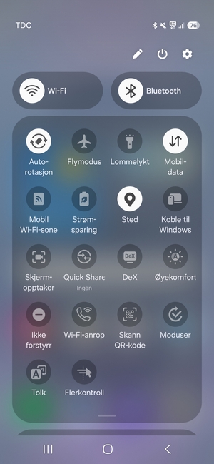 Slå av Wi-Fi og Bluetooth