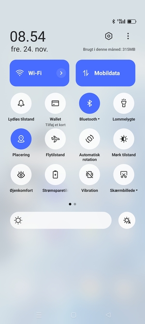 Slå Wi-Fi og Bluetooth fra