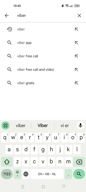 Skriv inn applikasjonsnavnet og velg Søk