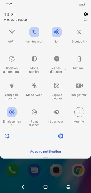 Régler la luminosité au niveau souhaité