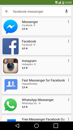 Wählen Sie die App