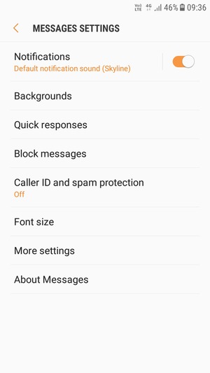 Select More settings