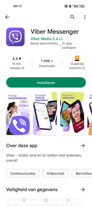 Selecteer Installeren