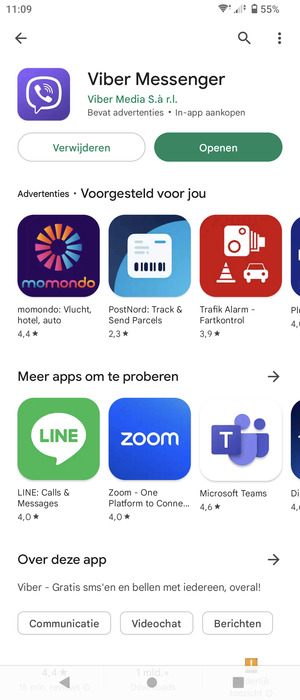 Selecteer Openen
