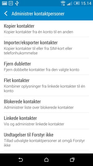 Vælg Importer/eksporter kontakter