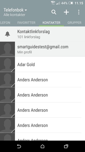 Velg menyknappen