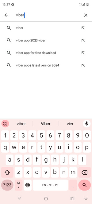Enter the app name and select Search