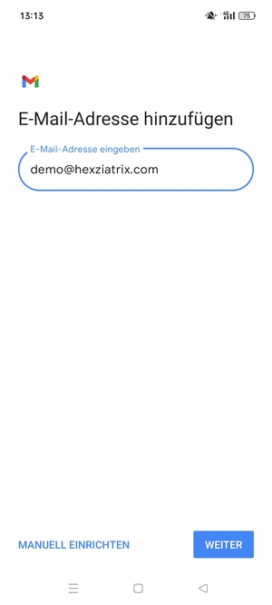 Geben Sie Ihre E-Mail-Adresse ein und wählen Sie WEITER