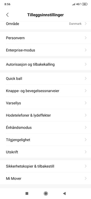 Velg Sikkerhetskopier & tilbakestill