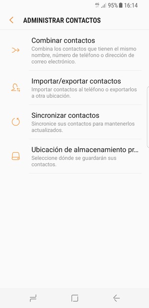 Seleccione Importar/exportar contactos