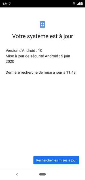 Sélectionnez Rechercher les mises à jour