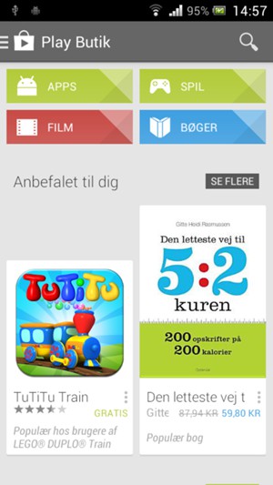 Vælg Søg-knappen