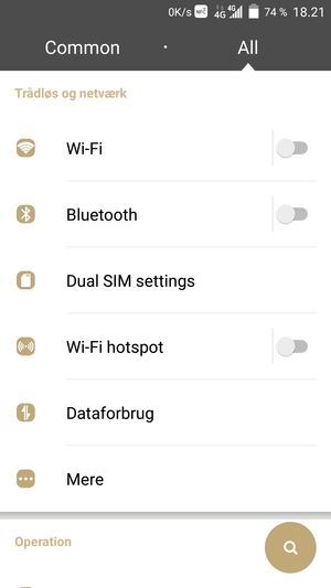Vælg Dual SIM Settings