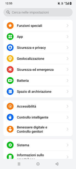 Scorri e seleziona Sicurezza e privacy